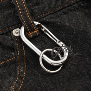 Stainless Steel Carabiner Snap Clasp | Oval Spring Hook Keychain