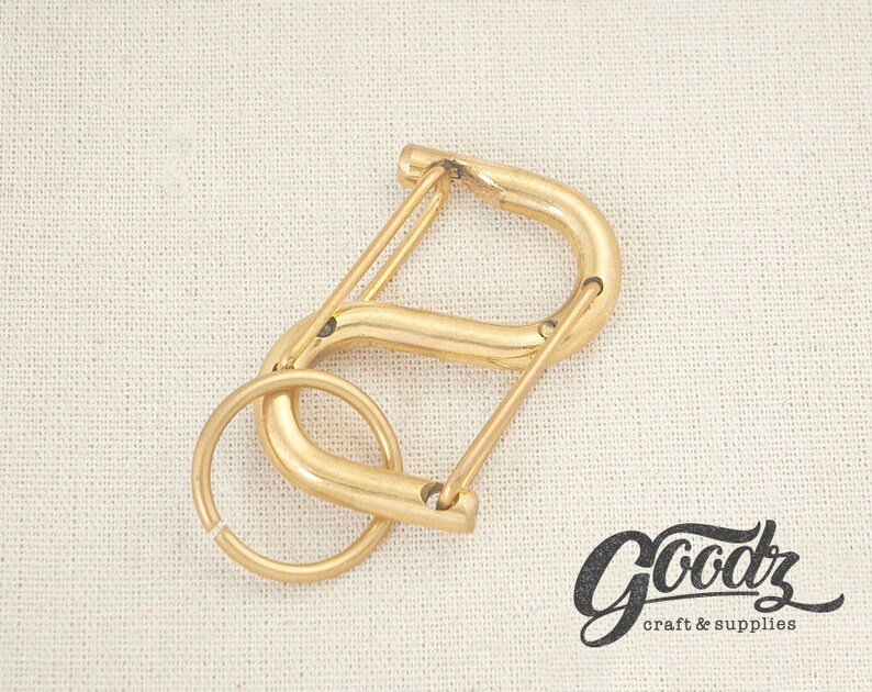 Sshape Carabiner BRASS Hook Keychain Brass Carabiner Clip Etsy