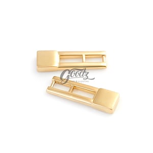 4 Gold Zipper Pulls: Modern Replacement Slider (30mm)