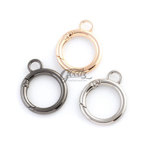 Mini fjäderlåsring med snäppfäste och ögla, 6 st | Litet O-ringsspänne | Berlockkoppling | Nyckelringsdetaljer bild 5