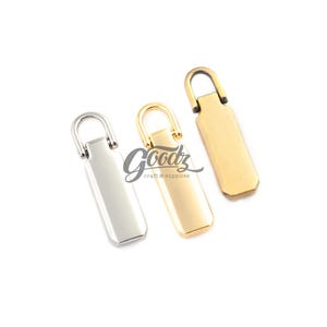 x4Pieces 23mm Length Minimal Zipper Puller | Replacement Zipper Slider Puller For Bag - Purse - Wallet - Jacket  | Metal Zipper