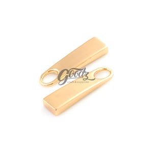 Gold Zipper Puller Replacement: 26mm Minimalist Metal Slider - 4 Pcs