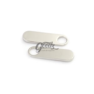Matte Silver Oval Zipper Pulls: 31mm Replacement Sliders, 4-Piece Set