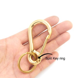 Moschettone Portachiavi In Ottone Con Lucchetto A Scorrimento – Clip Resistente Per Chiavi, Zaini E Attrezzatura Outdoor