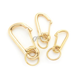 Brass Carabiner Spring Snap Keychain Clip