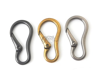 Carabiner Snap Clasps / Snap Hook / Carabiner Clasps / Carabiner Keychain / Heavy Metal / Antique Tone