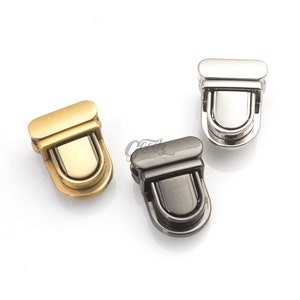 Purse Press Lock Hardware Set: Gunmetal, Silver, Antique Brass