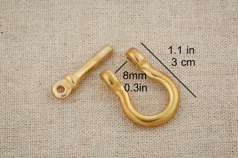 BRASS Shackle Joint Connect Key Chain Hook Leathercraft Etsy
