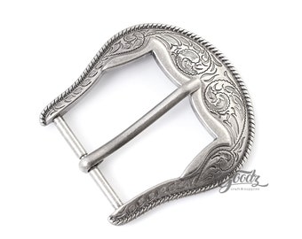 40mm , 1/57" Western Cowboy Belt Buckle Silver&Gold | Filigree buckle | Rodeo buckle