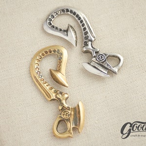 Llavero con presilla para cinturón con anzuelo de 70 mm, accesorio para artesanía en cuero, ganchos para llaveros de motociclista, gancho para billetera