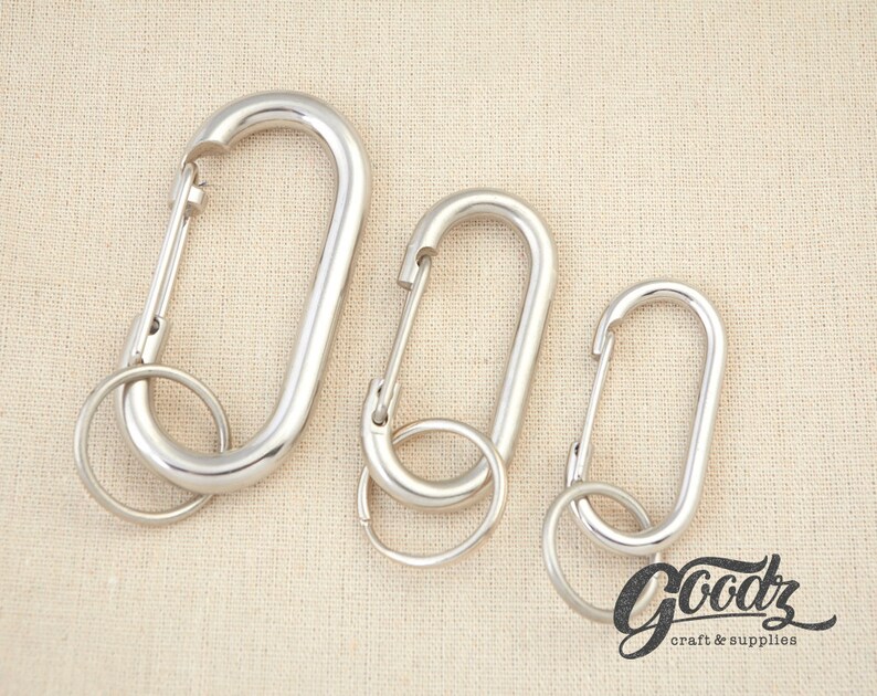 Solid Brass Hook Keychain Leathercraft Accessory Carabiner Etsy