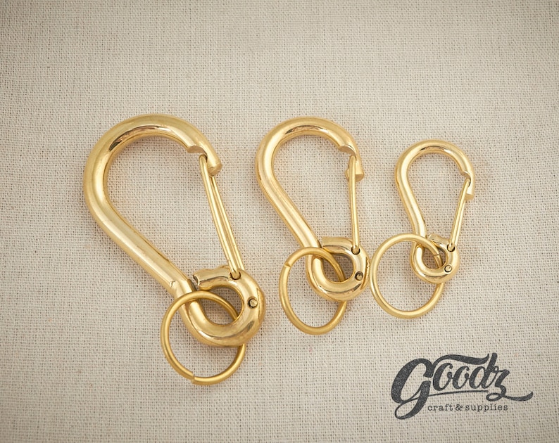 Solid Brass Key Chain Clasps Loop Belt / Brass Hook / Brass Etsy