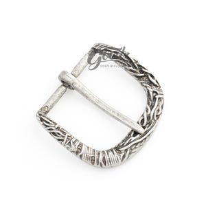 1.57&quot;, 40mm Vintage Craved Heel Bar Belt Buckle |Antique Silver Retro Buckle