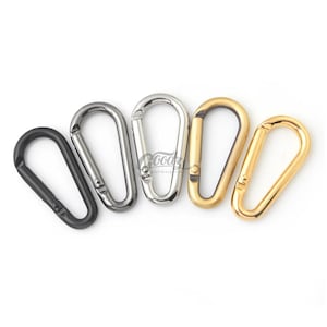 D- Form Spring Snap Karabiner Verschluss | -Verschlüsse Gürtelschlaufe - Taschenschlüsselanhänger | Karabinerhaken