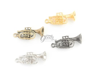 x10 pièces - Pendentif à breloques instrument de musique pour melophone 3D | Pendentifs instrument de musique pour colliers, porte-clés, bracelets