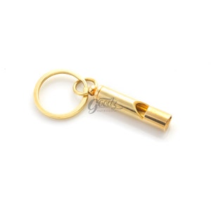 Brass Whistle Keychain: Survival Backpack Accessory