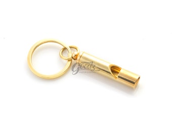 Brass Whistle Key Chain | Survival Supplies | Whistle Backpack Keychain  | Whistle Charms