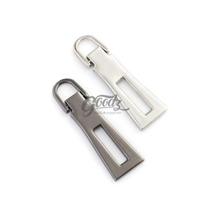 Zipper Puller Replacement: Polished Metal Slider (4 Pieces)