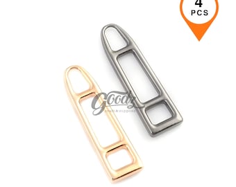 Metal Zipper Pull Replacement , x4 Pieces - 35 mm Length | Zipper Tab for Backpack, Purse & Jacket – Bag Hardware Supply