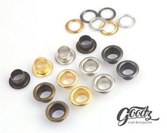 100Sets 12mm Hole Round Eyelets with Washer |  12mm Grommet | Metal Eyelet