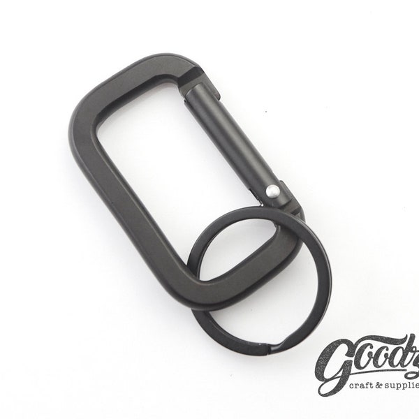 Set of 2 PCS Aluminium Alloy Matte Square Spring Snap Carabiner Leather craft Accessory-Carabiner Clip-Key Hook / Snap Hook / 50mm Length