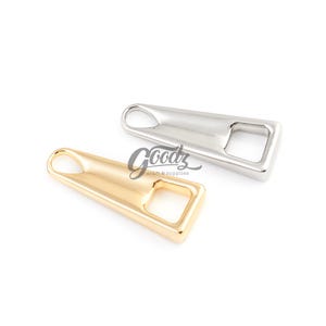 Gold & Silver Zipper Puller Replacement: 35mm Bag Jacket Zipper Slider (4 Pieces)