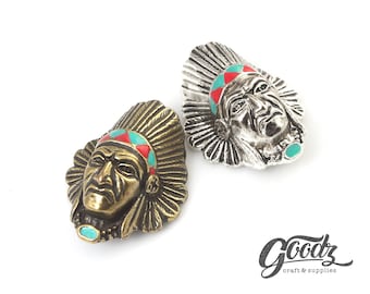 Indian Head Western Style Concho | 3D Native Style Concho | Leather Crafts Wallet-Shoes-Belt Decorative Concho