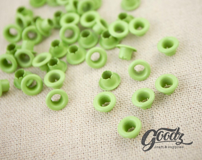 500PCS / 10 Color Grommet Eyelet Box set , Hole round Eyelets 4mm inner diameter image 5