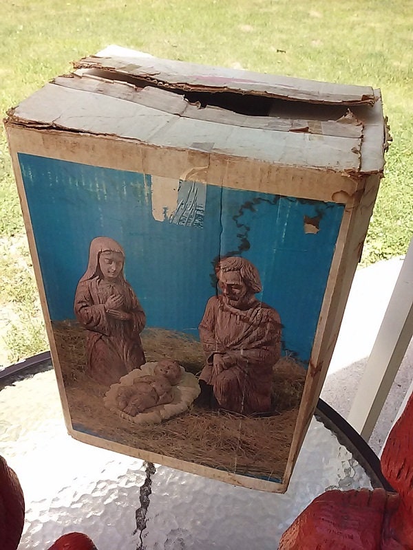 Vtg Empire Blow Mold Christmas Nativity Figure Set Decor Etsy