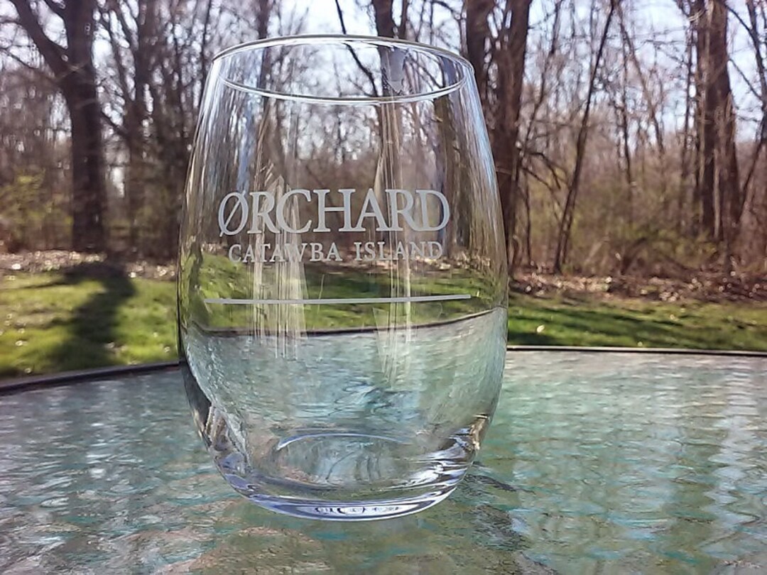 Orchard Bar Restaurant 12 Oz Roly Poly Wine Glass Catawba Island Ohio Etsy