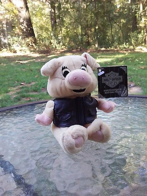 harley davidson stuffed pig