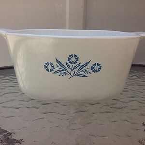 Vtg Corning Ware Blue Cornflower 1 3/4 Quart Casserole Dish P-1 3/4-B Bakeware