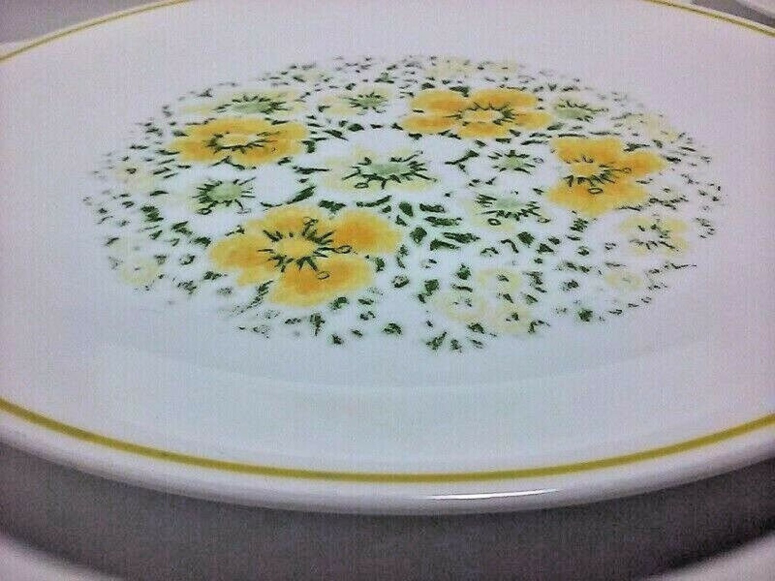 Corning Corelle April Yellow Flowers 10.25 Dinner Plate Etsy