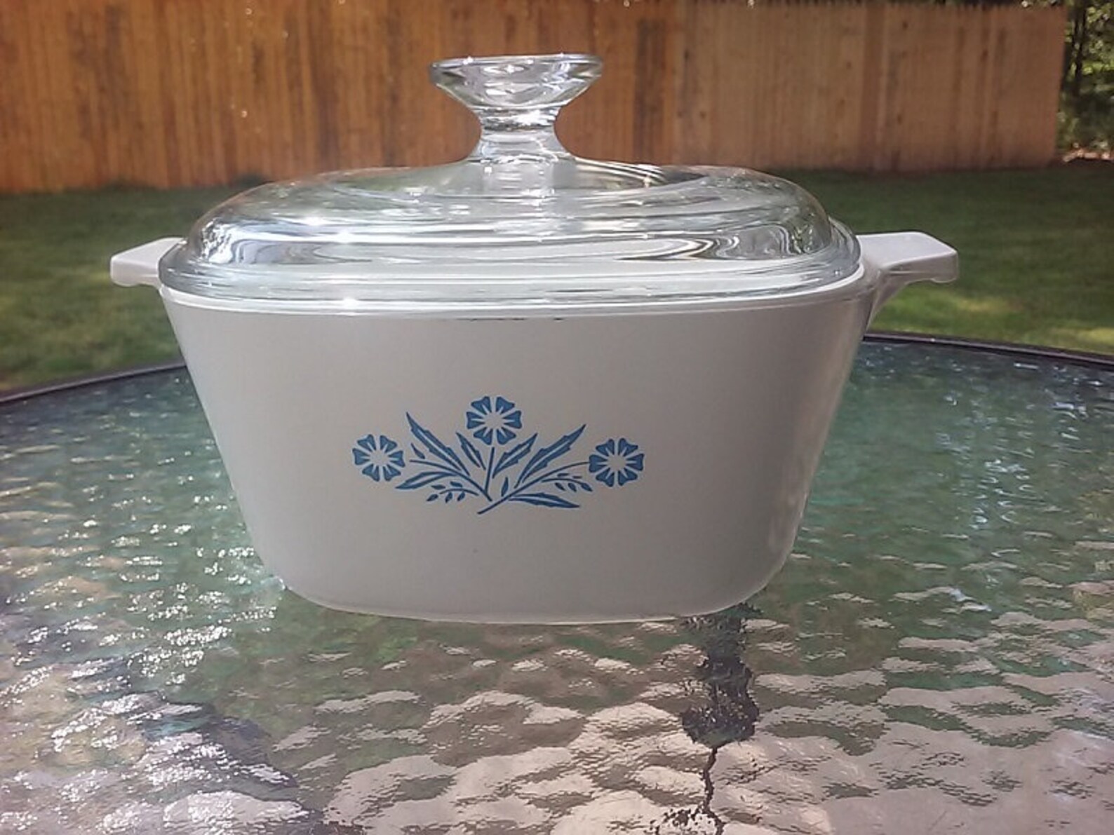 Vtg Corning Blue Cornflower P1 3/4B Casserole Dish W/ Pyrex Etsy