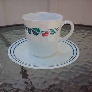 Corning Corelle Intrigue Coffee Cup Mug & Saucer Plate Set