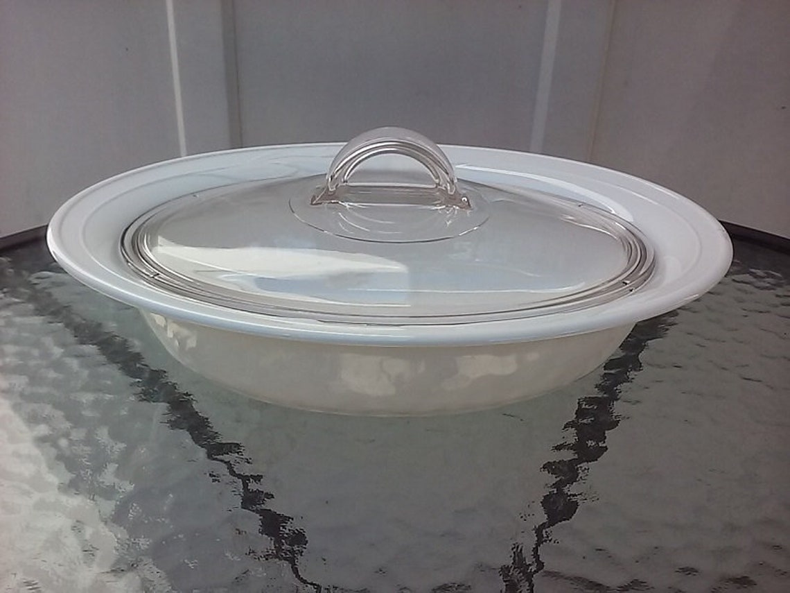 Corning Ware Casual Elegance 12 Oval White Flora Etsy