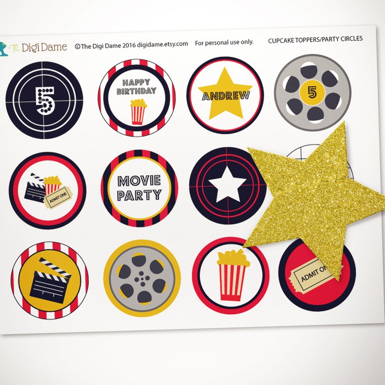Editable & Printable Movie Cinema/Theater Party Decor Value | Etsy