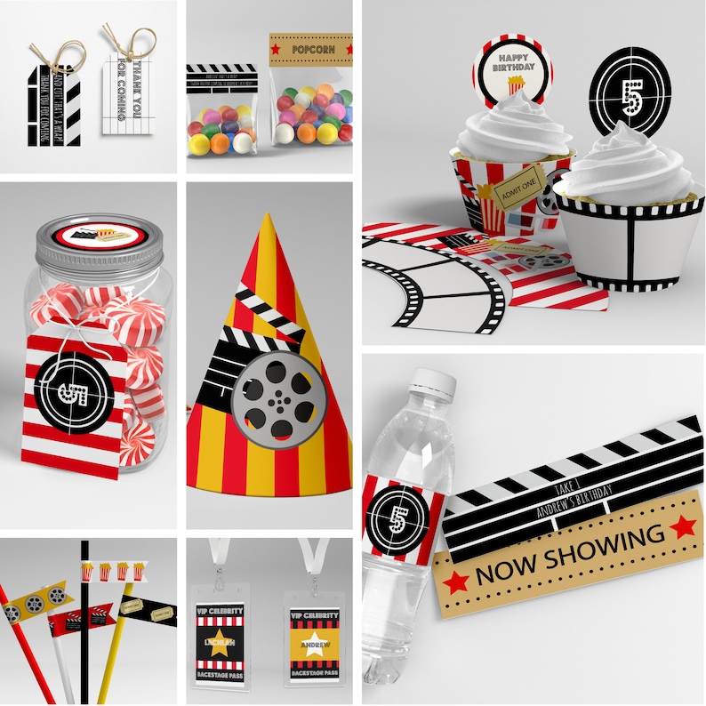 Editable & Printable Movie Cinema/Theater Party Decor Value | Etsy