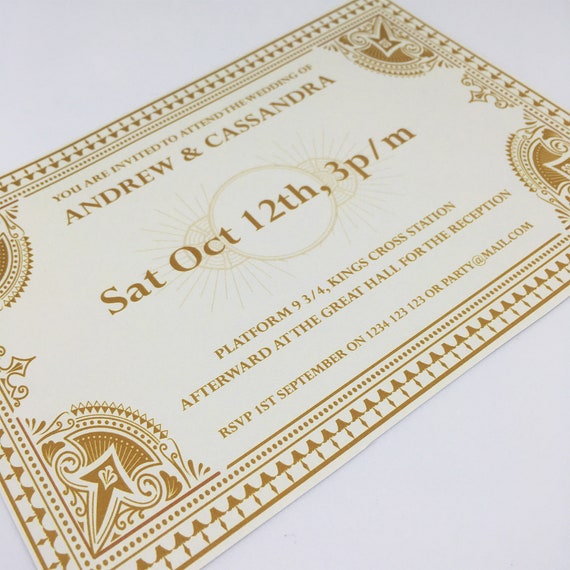 Editable & Printable Platform Ticket Party Invitation Template, 5x7in - Double-Sided - Instant Download - Parties Weddings Il_570xn