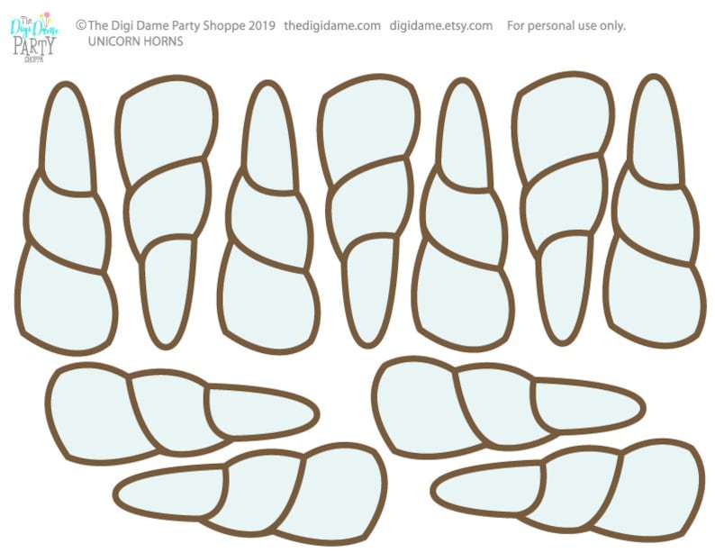 ready to print pin the horn on the rainbow unicorn party
