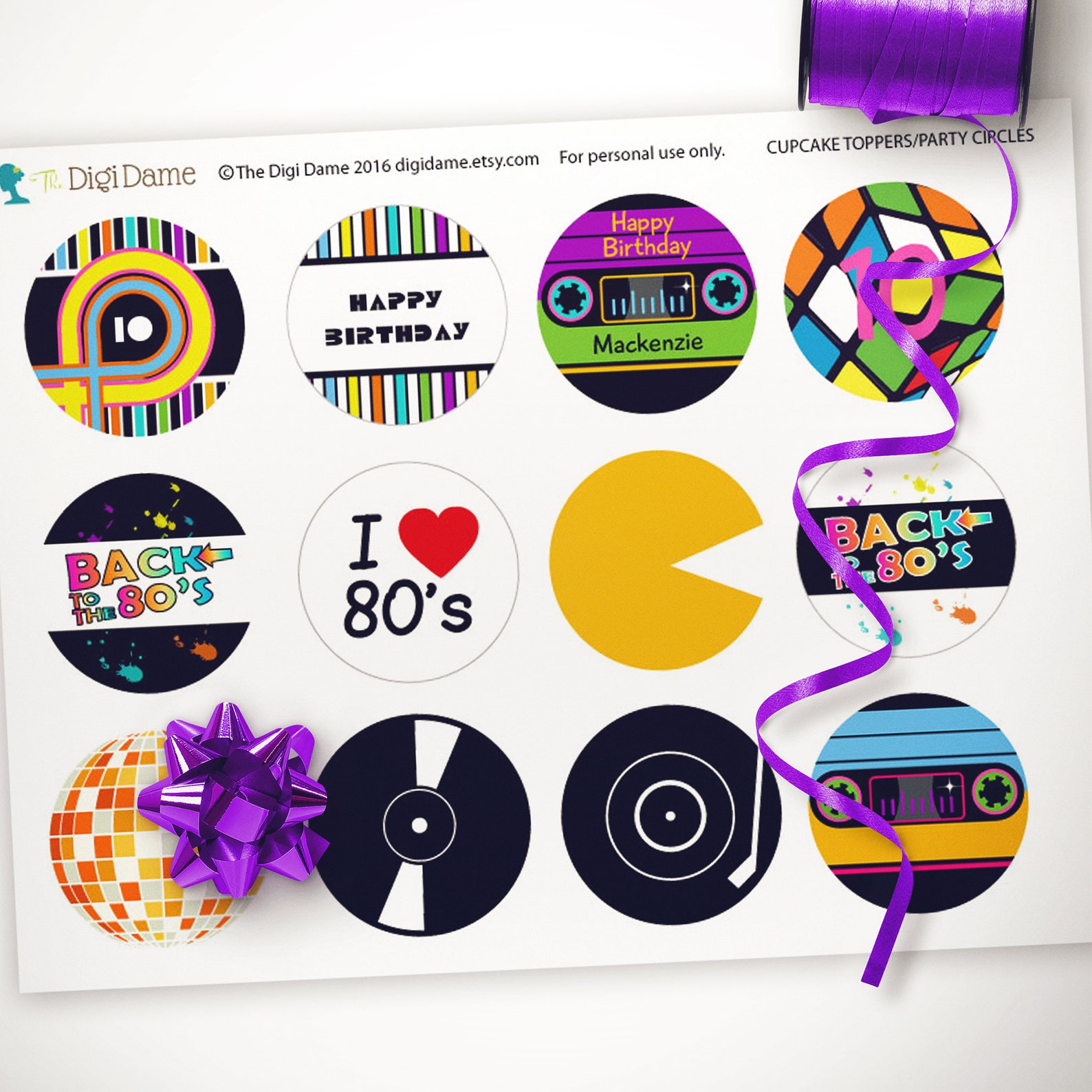 Editable &amp; Printable 1980's/80's/Eighties Party Decor | Etsy