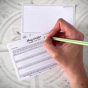 A6 Scene en Ideas Creator-bundel | Downloadbaar | A6 | Scènesjabloon | Ontwikkel uw scènes en ideeën | Schrijverbron voor auteur en schrijver