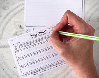A6 Scene and Ideas Creator Bundle | Downloadable | A6 | Scene Template | Develop your Scenes and Ideas | Author and Writer Writing Resource