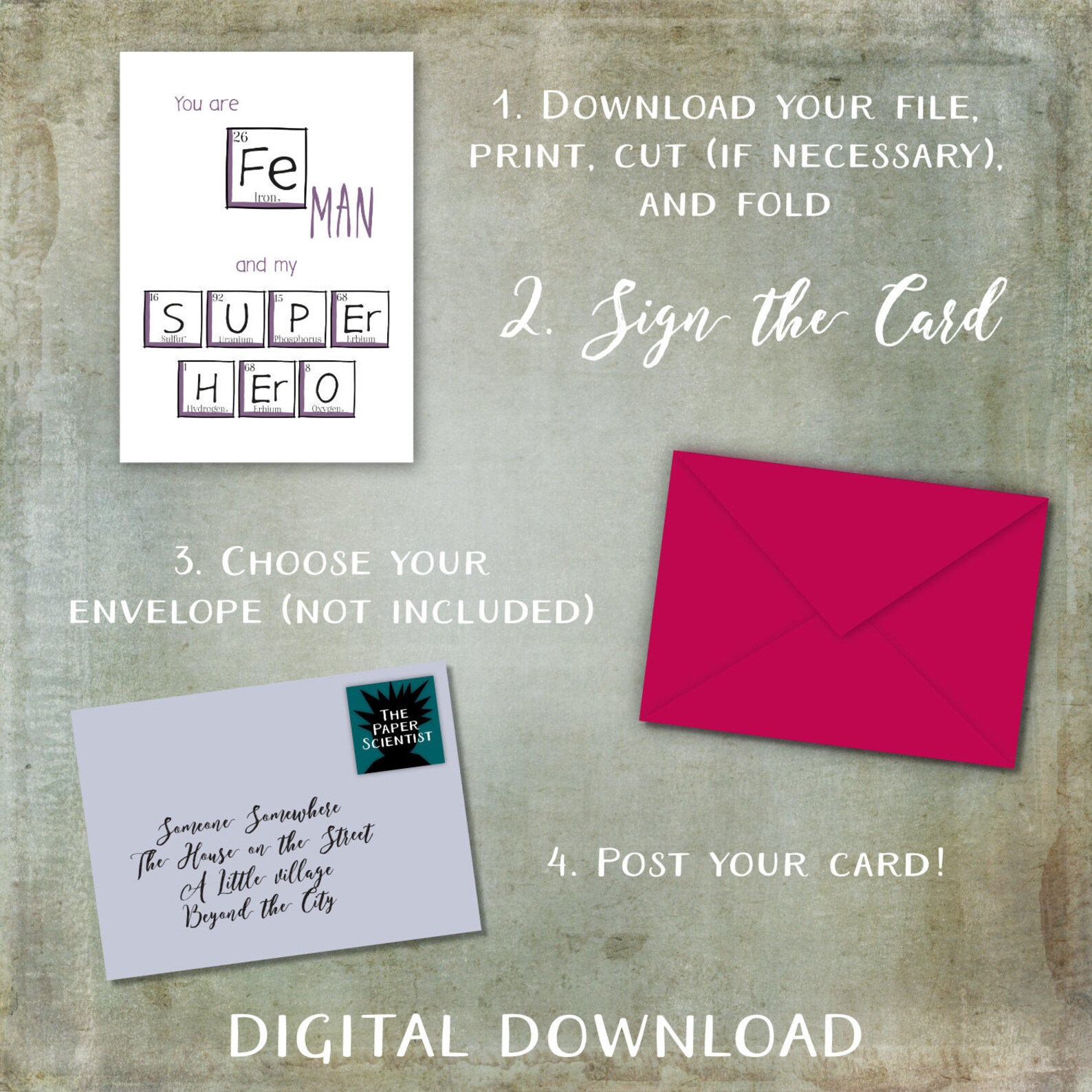 Printable Iron Anniversary Card Cute Periodic Table 6th Etsy