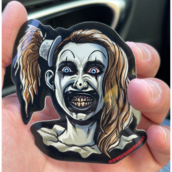 Pale Girl Sticker - Glossy Horror Icon