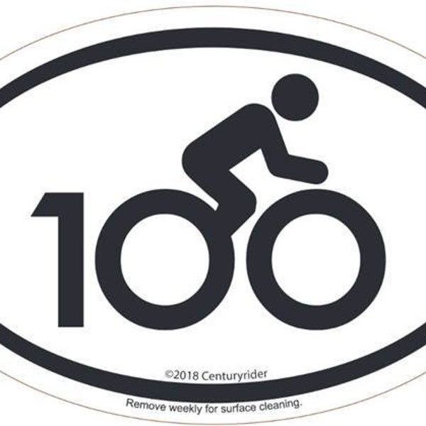 4 X 6 Car oval / Fridge Magnet Century Rider