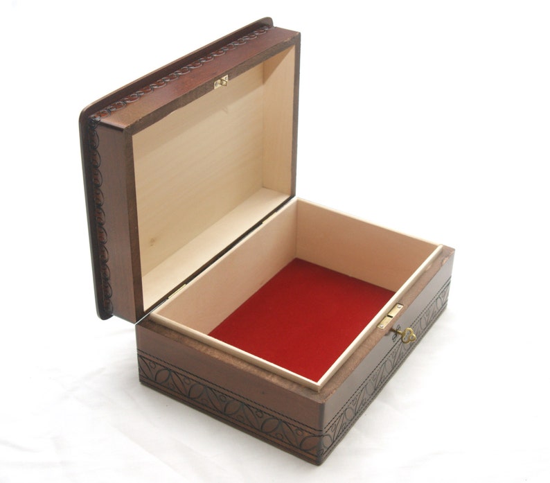 Wooden Box for Jewelry and Trinkets Noble Brown Elegant Etsy