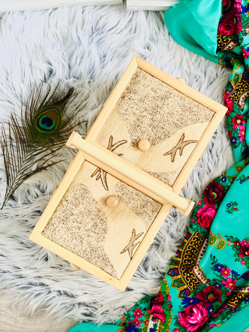 Large Wooden Sewing Box Upholstered Concentrina Storage Box Etsy