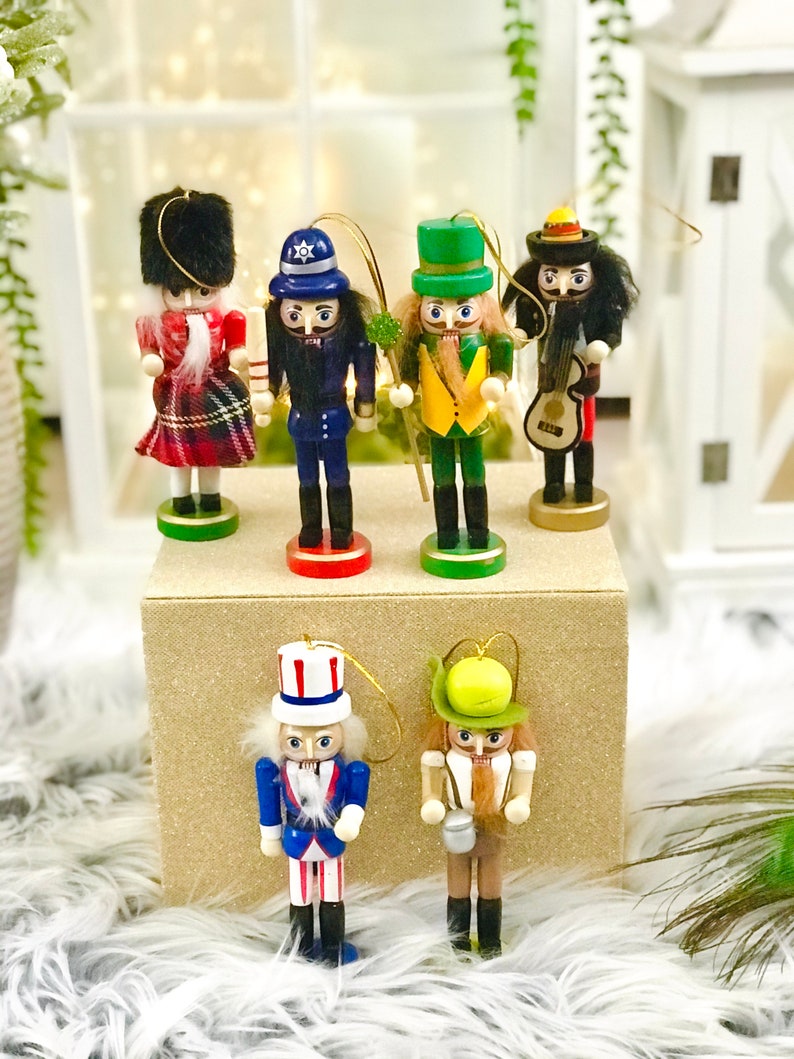 Wooden Nutcracker Set Nutcrackers Gift Box Set 6 Pcs Etsy