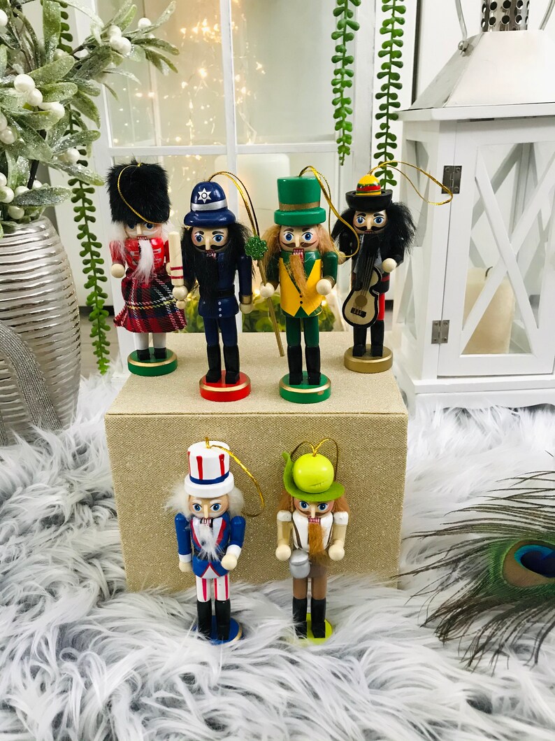Wooden Nutcracker Set Nutcrackers Gift Box Set 6 Pcs Etsy